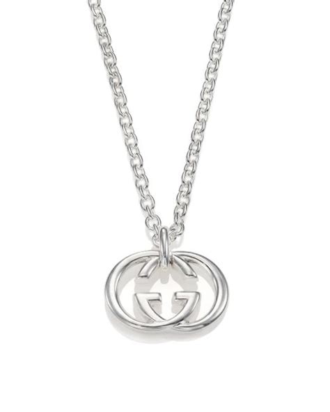 Gucci Gg Silver Pendant Necklace In Metallic For Men Lyst