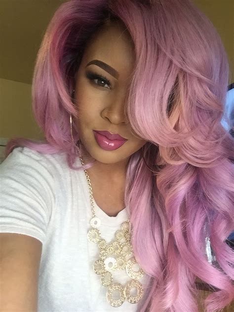 Pastel Pink Hair Ombré Pink Ombré Cosmetologist Pink Hair On Black