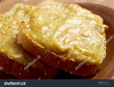 Welsh Rarebit Toasted Bread Melted Cheddar Stock Photo 160891571