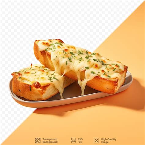 Premium PSD Garlic Cheese Bread On Transparent Background