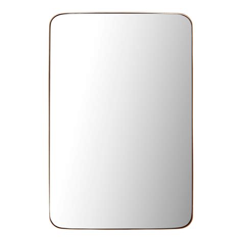 This diy bathroom mirror frame will easily and affordably transform your bathroom in an afternoon! Golden Rounded Edge Mirror | Pier 1 | Gorgeous bathroom ...