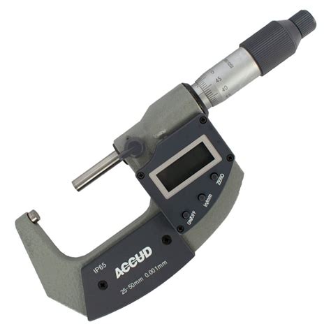 Accud Digital Outside Micrometer Ip65 25 50mm Obibuys