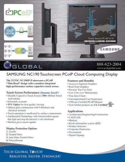 Samsung Nc190 Touchscreen Pcoip Cloud Tech Global