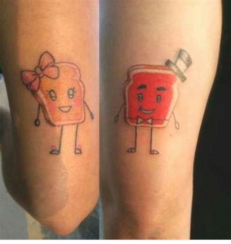 You Re The Peanut Butter To My Jelly Couple Tattoos Friend Tattoos Time Tattoos