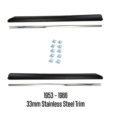 Beetle Running Board Kit 1953 66 33mm Thick Stainless Steel Trim