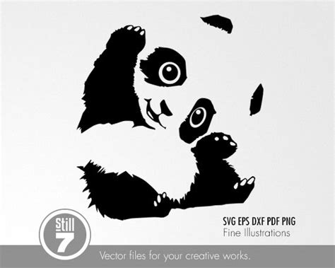 Cute Panda Svg File Cricut Silhouette Cute Drawings Silhouette