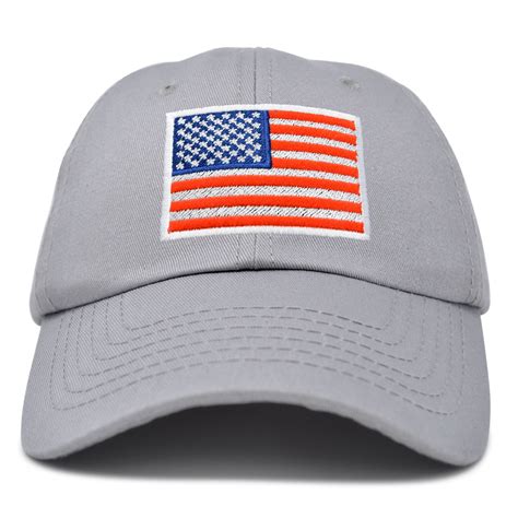 Dalix American Flag Hat Premium Usa Baseball Cap In Gray