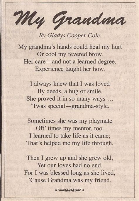 I love my great grandma quotes. Image result for grandchildren poems for grandma | Grandmother quotes, Grandma poem ...