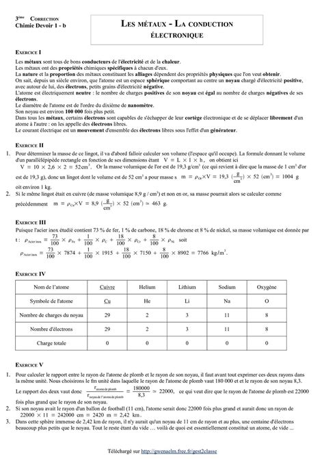 exercices de physique 3ème exercices corrigés physique chimie 3ème dadane