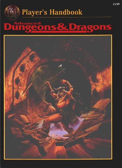Adandd 2nd Edition Core Rulebook Player S Handbook Dnd Art Advanced Dungeons And Dragons