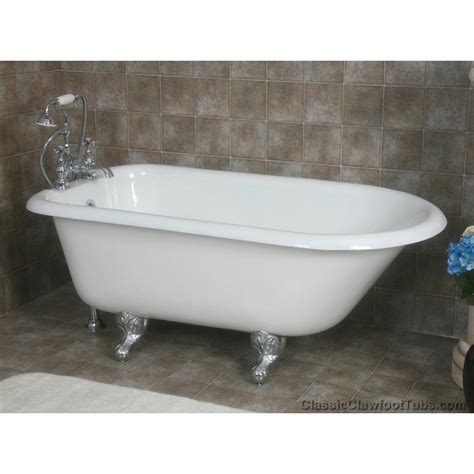 Painting a claw foot tub the country chic cottage. 55" Rolled Rim Cast Iron Clawfoot Tub | Classic Clawfoot Tub