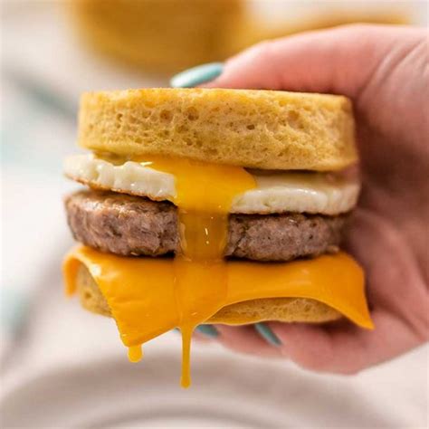 She also made yum yum sauce to go with it. Keto Sausage and Egg Muffins - Easy Breakfast Sandwich ...