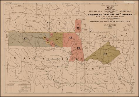 Map Showing The Territory Originally Assigned To The Cherokee Nation