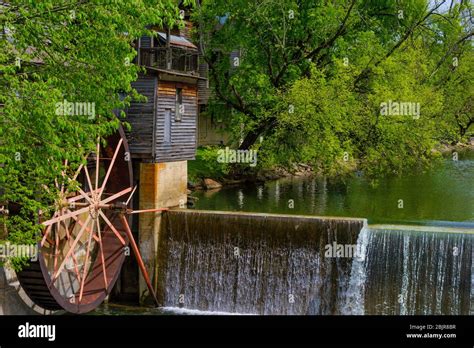 The Historical Old Grist Mill Built In 1830 On The Banks Of The Little