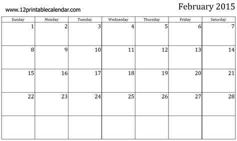 8 Best Images Of Free Printable February 2015 Calendar