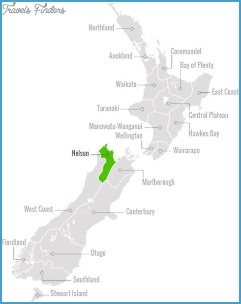Nelson New Zealand Map Travelsfinderscom