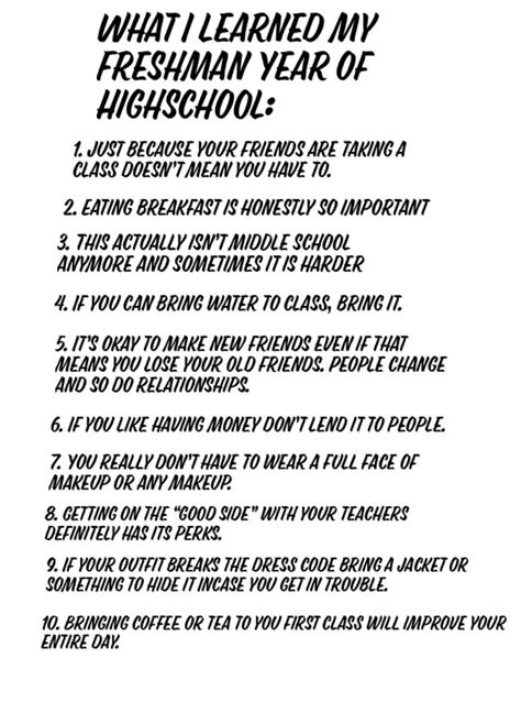 Highschool Advice From A Former Freshman What I Learned My Freshman