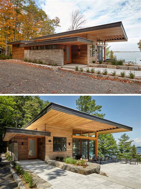 Modern Lake House Modern Cabin Modern House Design Modern Rustic