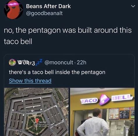 No The Pentagon Was Built Around This Taco Bell Theres A Taco Bell