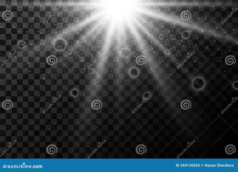 Lens Flare Light Effect And Light Reflection Sunbeams With Dust Stock