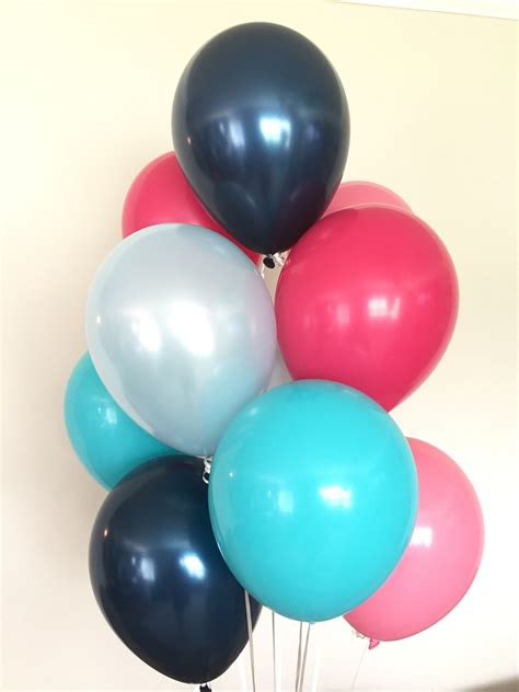 Pink And Navy Balloons Pink And Blue Balloons Pink And Navy Balloon