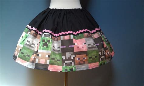 Minecraft Skirt Creeper Skirt Minecraft Creeper Mini Skirt Full