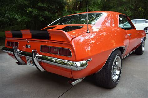 1969 Chevrolet Camaro Factory Hugger Orange 4 Speed Super Sport