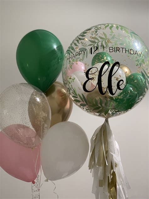Personalized Birthday Balloon Balloons Printed Balloons Bubble Balloons