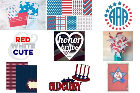 4th of July Free SVG Files Printables Clip Art and Digital Papers