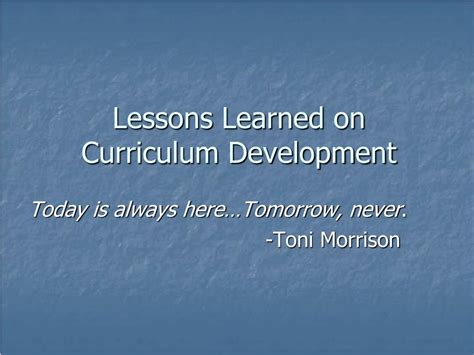 Ppt What Works 20 Years Of Curriculum Development And Research For
