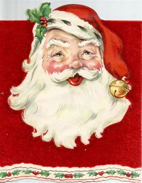 Vintage Retro Santa Claus Christmas Card Digital Download Printable