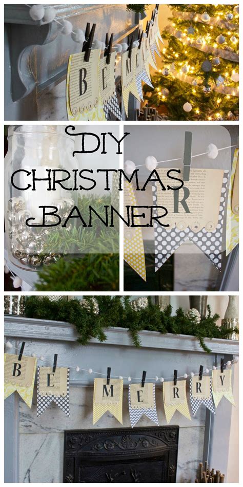 Diy Christmas Banner Be Merry 2 Bees In A Pod