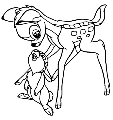 Bambi And Thumper Coloring Coloring Pages