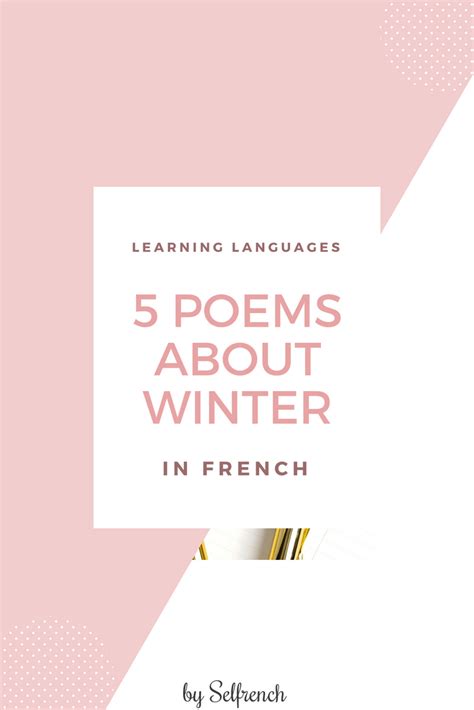 here are 5 beautiful french poems with their english translation to practice and learnfrench