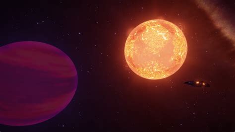 Vy Canis Majoris Seen From Its Brown Dwarf Counterpart 12000ls Away