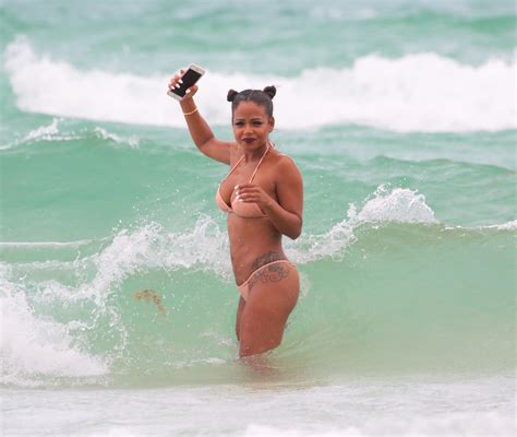 Christina Milian Spotted On Miami Beach