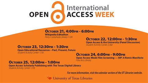 Open Access Week At Ut Austin Eff Austin