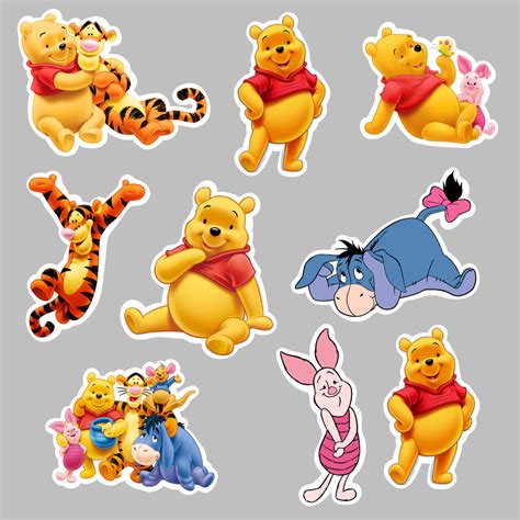 Winnie The Pooh Outline Cutout Edible Image Toppers — Choco House