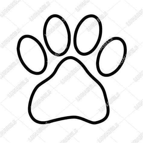 Paw Clipart Paw Outline Paw Print Svg Paw Clipart Dog Paw