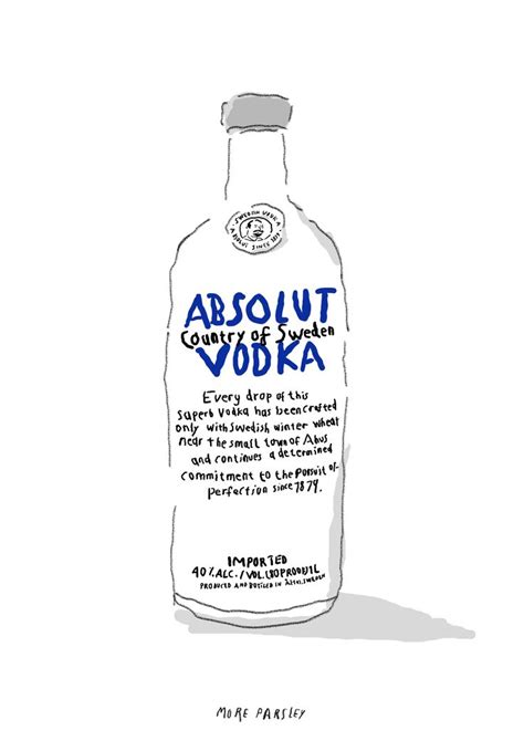 Absolut Vodka Illustration 음식 일러스트 음식