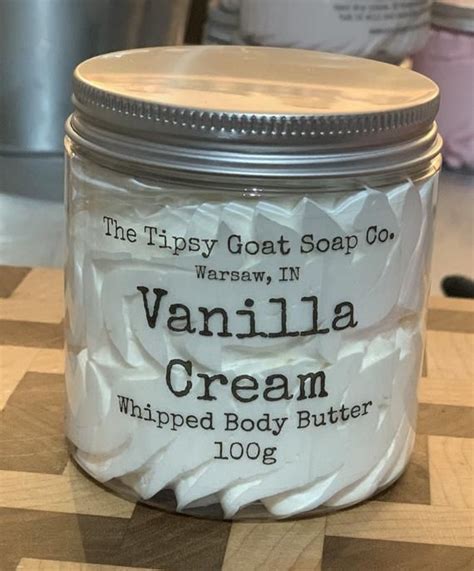Vanilla Cream Whipped Body Butter Etsy Vanilla Body Butter Whipped