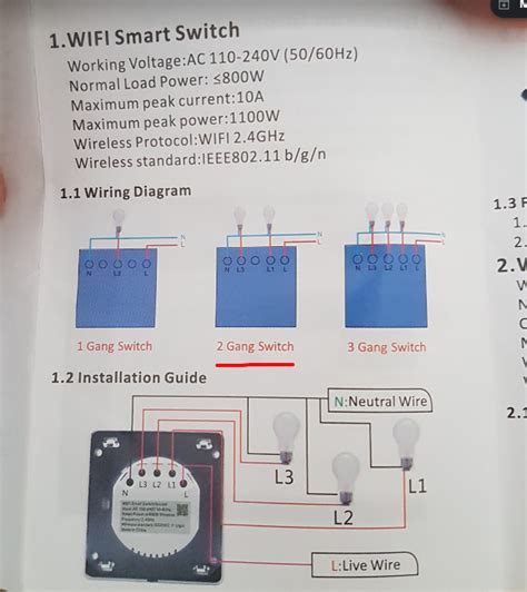 Electrical 2 Gang Smart Wall Switch Installation Wiring Home