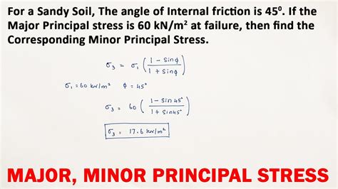 Major Principal Stress And Minor Principal Stress Solved Problem Gate