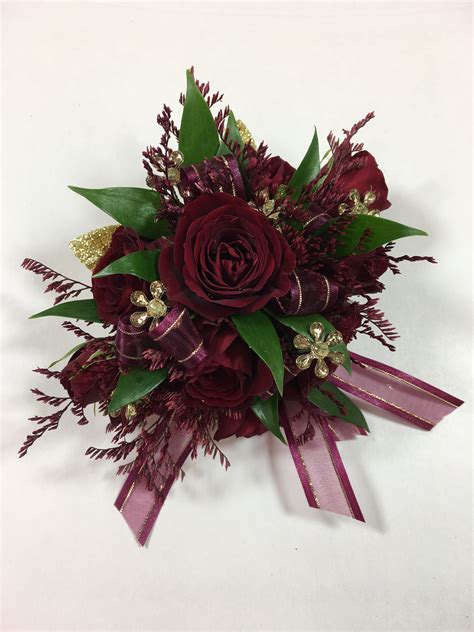 W9 Burgundy Rose Prom Wristlet Corsage In Bensalem Pa Flower Girl