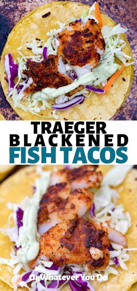 Grilled fish tacos | snapper fish taco recipe on the big green egg. Traeger Grilled Blackened Fish Tacos | Recipe | Healthy ...