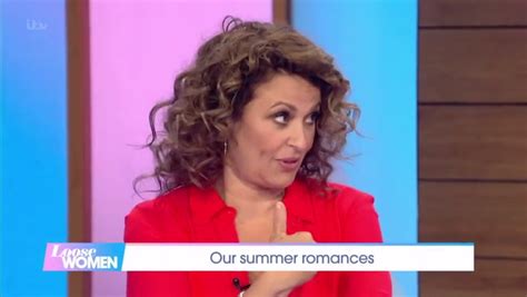 loose women s nadia sawalha strips naked in pool for racy skinny dip photos daily star
