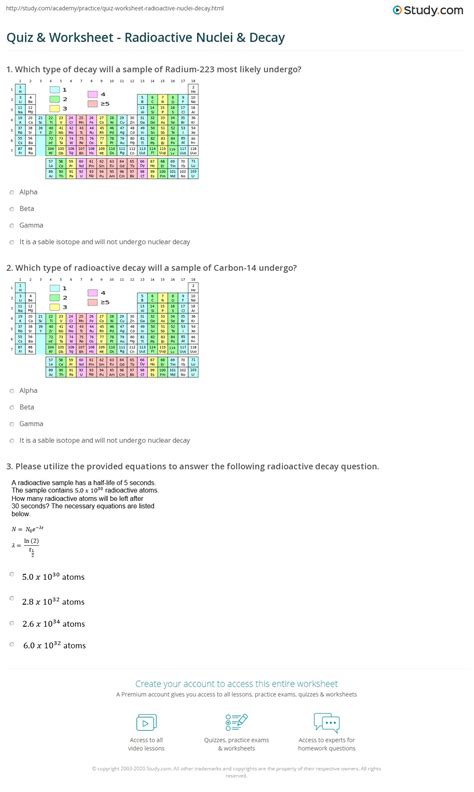 Quiz & worksheet