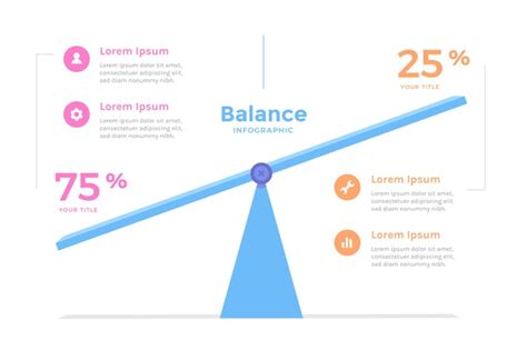 Free Vector Balance Infographics Flat Design