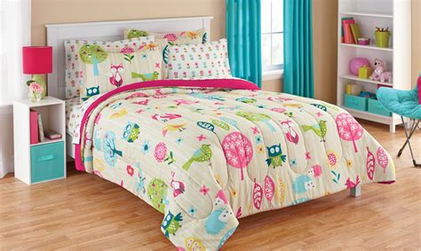 Mainstays Kids Tan Woodland 7 Piece Bed In A Bag Bedding Set With Sheet