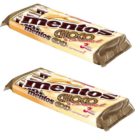 Mentos Caramel Chews Filled With White Chocolate 2 Pack 6 Rolls